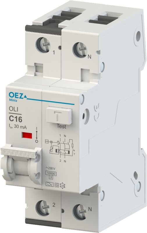 OLI Устройства защитного отключения с максимальной токовой защитой (10 кА)